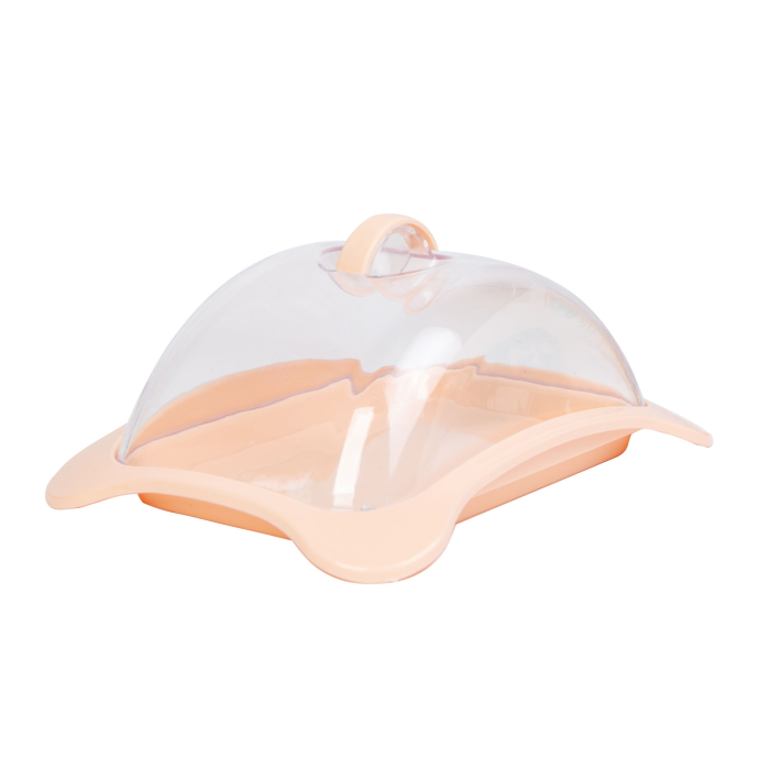 Cutie suport branza - plastic - piersic - 16 x 12,5 x 7,1 cm [3]