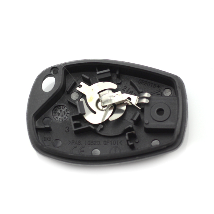 Dacia / Renault - Carcasa cheie cu 2 butoane si suport baterie din inox [3]