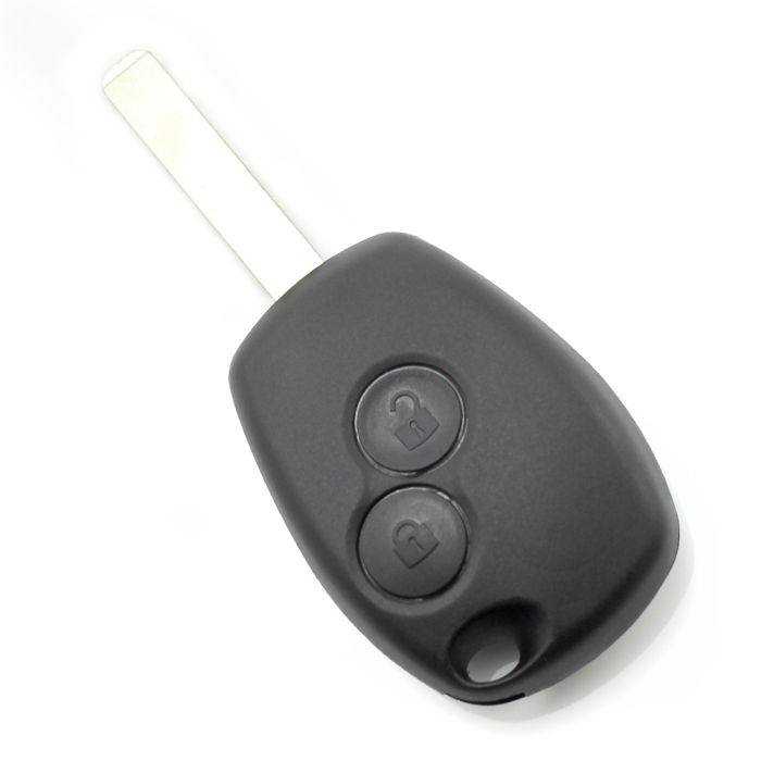 Dacia / Renault - Carcasa cheie cu 2 butoane si suport baterie din inox [1]