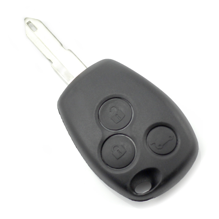 Dacia / Renault - Carcasa cheie cu 3 butoane si suport baterie din inox [1]