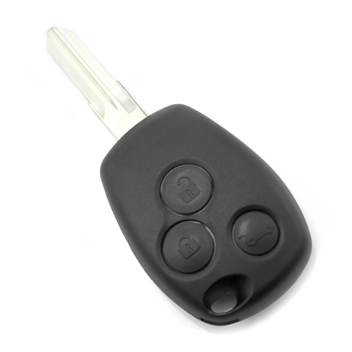 Dacia / Renault - Carcasa cheie cu 3 butoane si suport baterie din inox [1]
