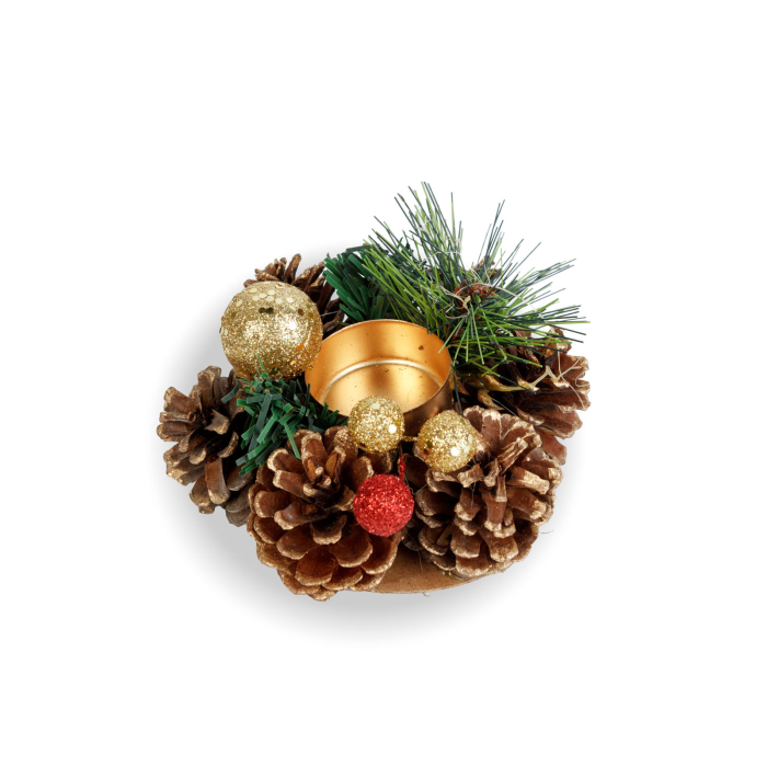 Decor de Advent - cu suport pentru lumănări - 6 tipuri - 13 cm [8]