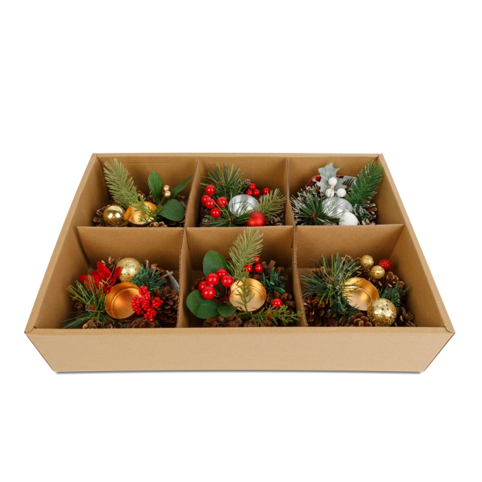 Decor de Advent - cu suport pentru lumănări - 6 tipuri - 13 cm [9]