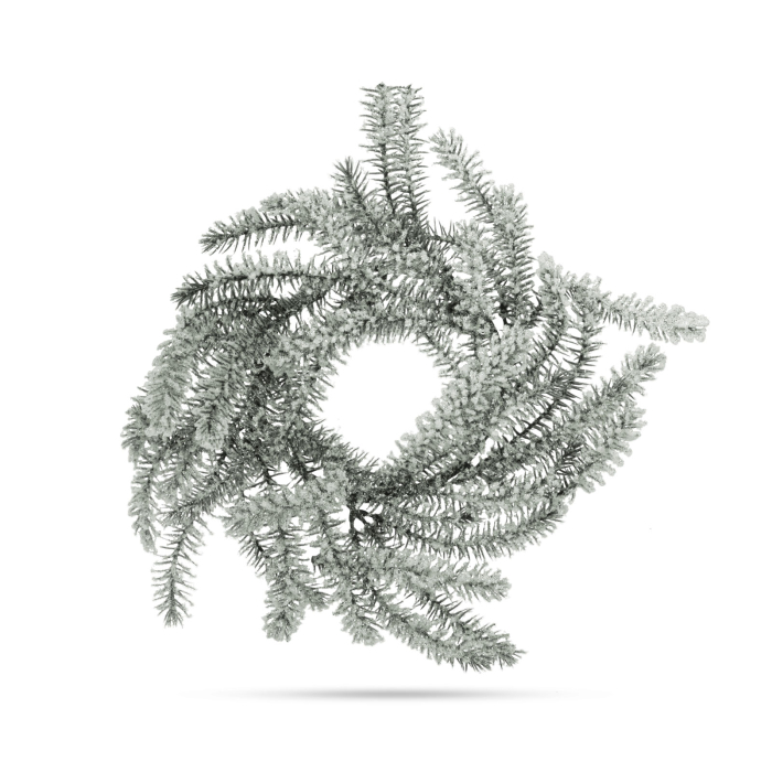 Decor de Crăciun - coroana - verde, înzăpezită - 27 cm [1]