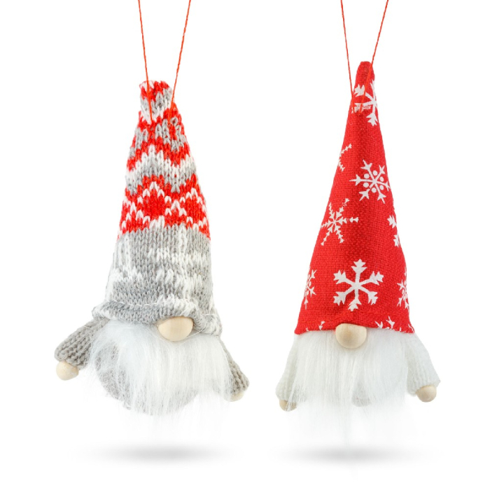 Decor de Crăciun – spiriduș scandinav textil – 15 cm – 2 modele [4]