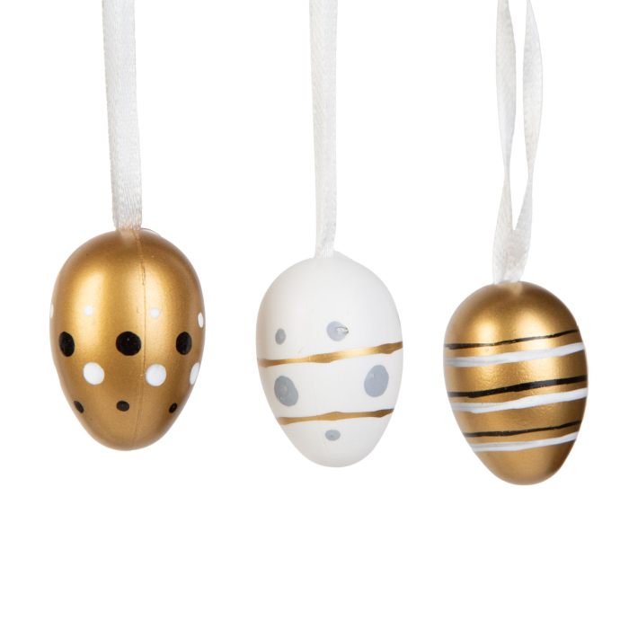 Decor de Paște - set ouă - 3 tipuri - 3 cm - 12 buc/pachet [2]