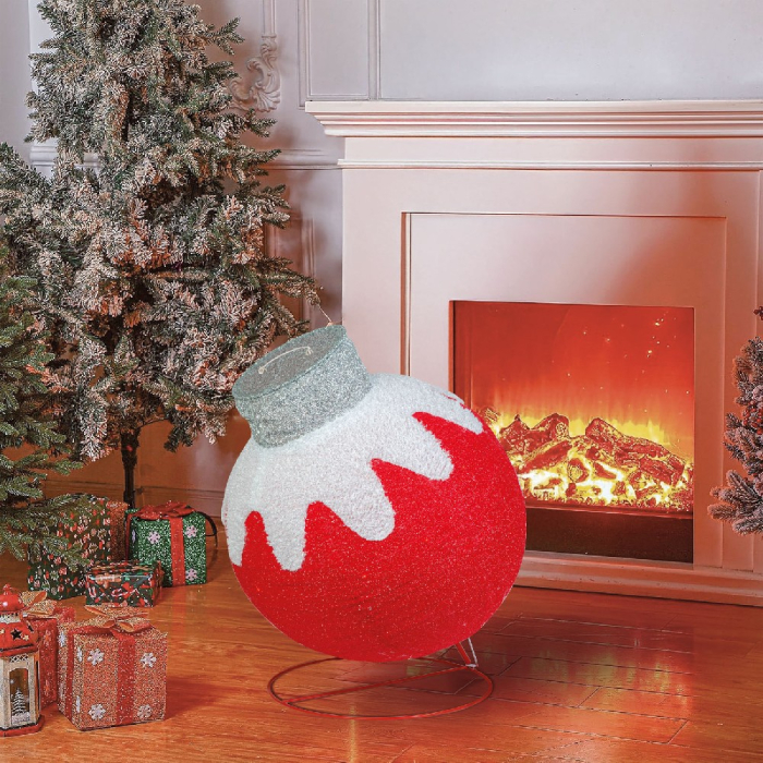 Decor Luminos Crăciun - Ornament Sferic - 60 LED - 60 x 83 cm - Roșu - 100-240 V AC [3]