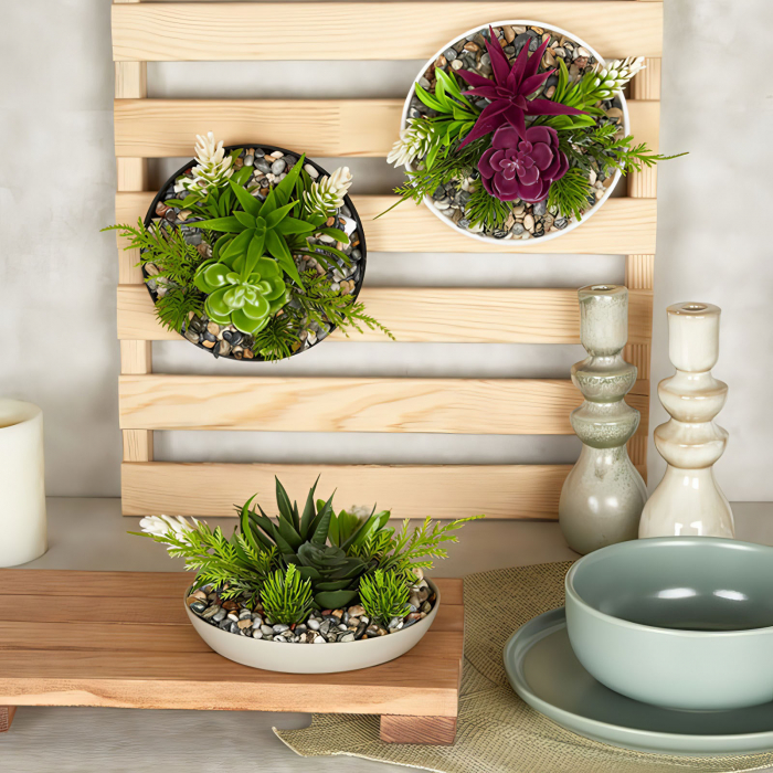 Decor plante artificiale - bol - 15 x 10 cm - 3 tipuri [1]