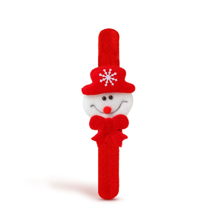 Decorațiune de Crăciun – brățară / accesoriu pentru coc – om de zăpadă – 21 x 8 cm [4]