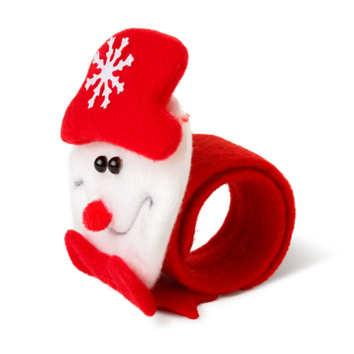 Decorațiune de Crăciun – brățară / accesoriu pentru coc – om de zăpadă – 21 x 8 cm [2]