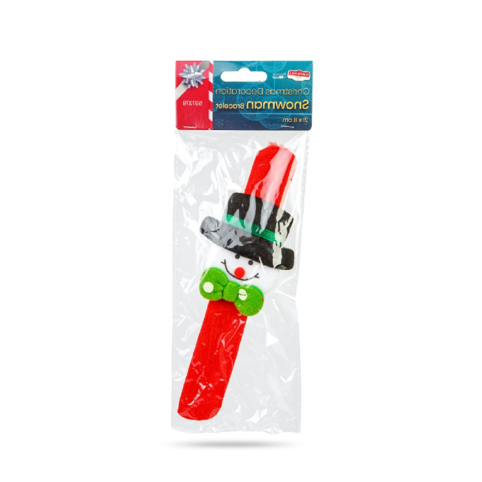 Decorațiune de Crăciun – brățară / accesoriu pentru coc – om de zăpadă – 21 x 8 cm [3]