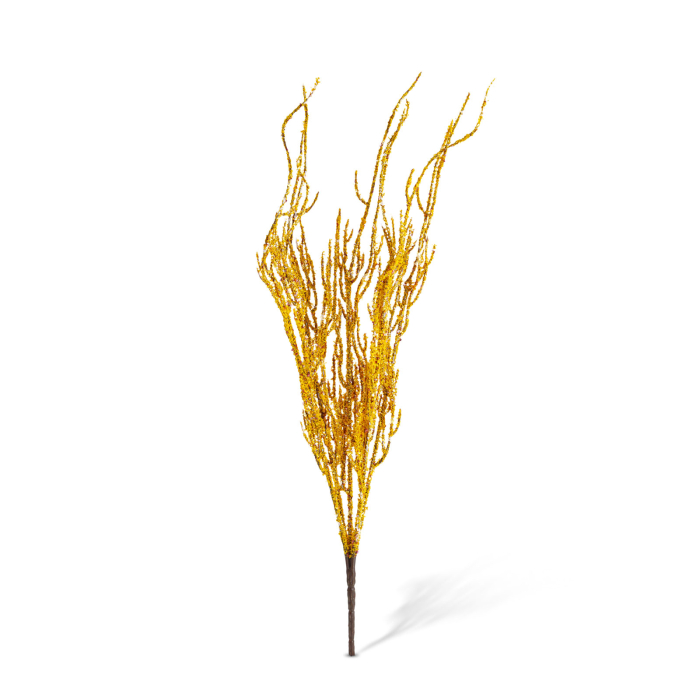 Decorațiune de toamnă – 40 cm – 2 modele – sclipici – galben și bordo [3]