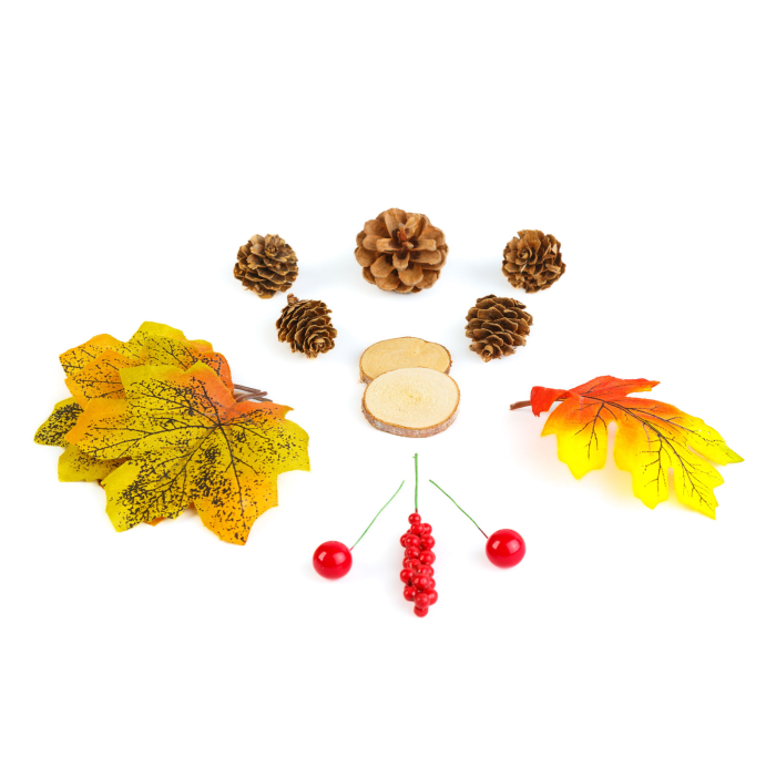 Decorațiune de toamnă – set frunze, conuri de brad și dovleci – 4 modele [6]