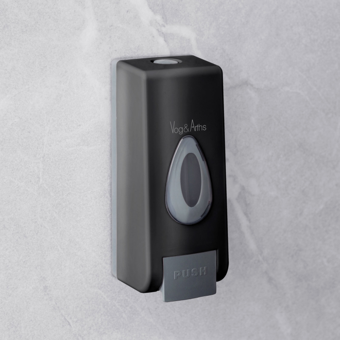 Dozator manual de săpun lichid Vog und Arths - 350 ml, de perete - negru [2]