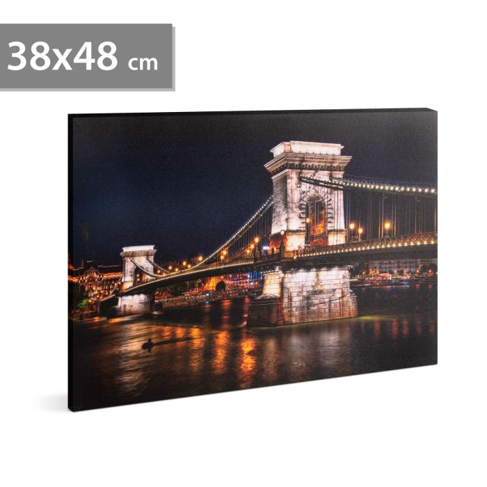 FAMILY POUND - Tablou cu LED - "Podul cu lanturi -  2 x AA, 38 x 48 cm [1]