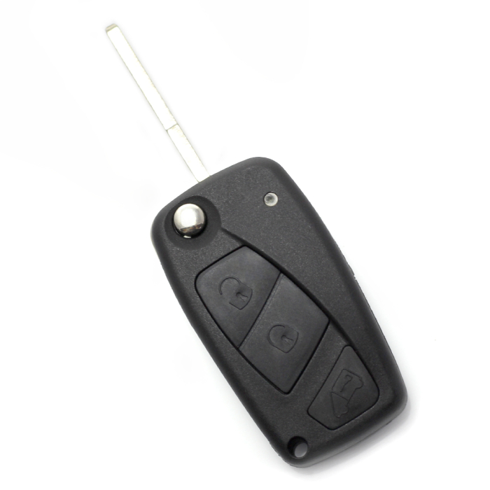 Fiat - Carcasa cheie tip briceag, 3 butoane, negru [1]