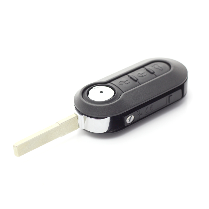Fiat - Carcasa cheie tip briceag, 3 butoane, negru [7]