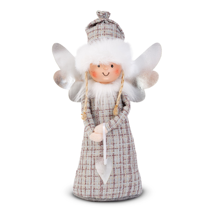 Figurină decorativă Crăciun – Îngeraș textil – 30 cm – 4 modele [2]