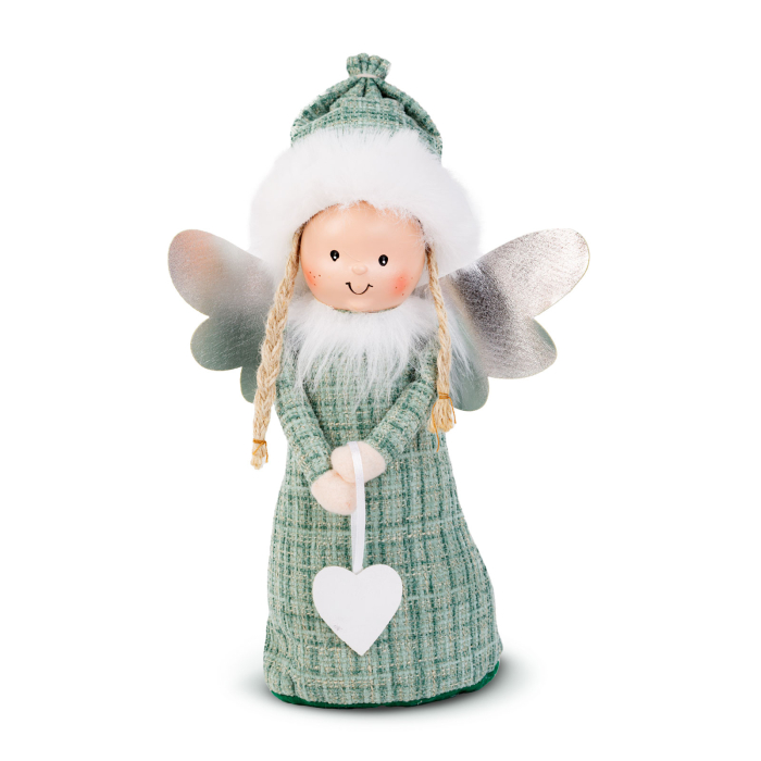 Figurină decorativă Crăciun – Îngeraș textil – 30 cm – 4 modele [4]