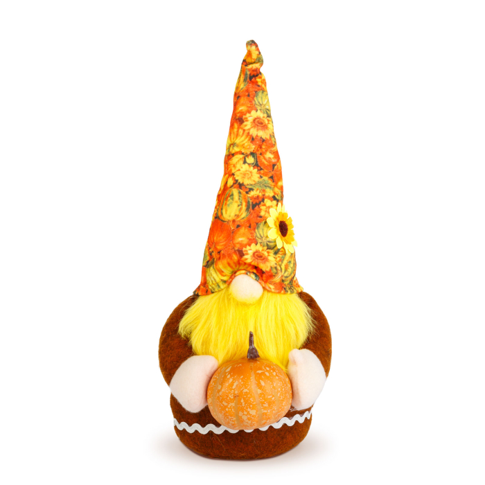 Figurină decorativă de toamnă – Moș cu dovleac – 35 cm – 2 modele [3]