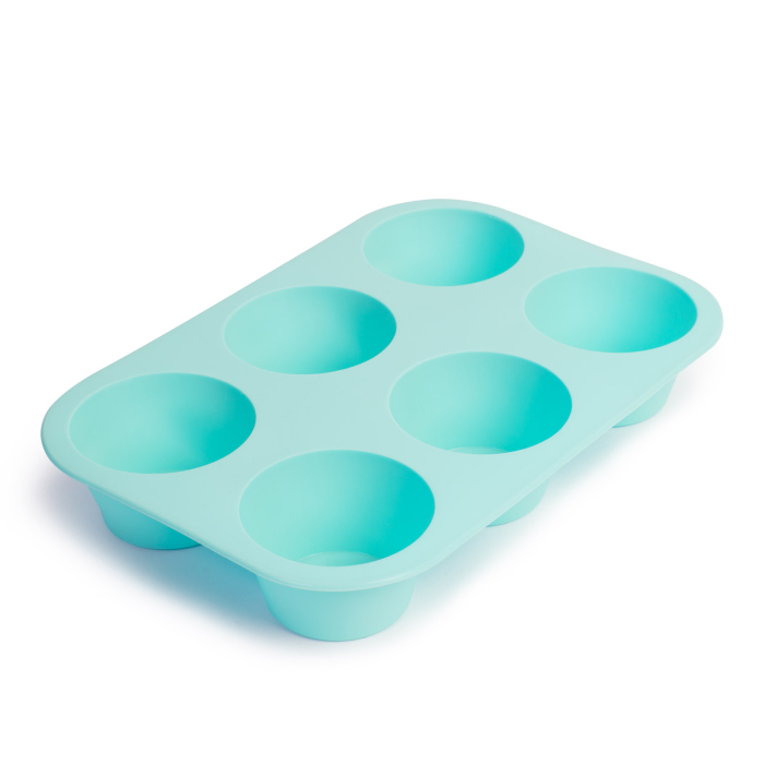 Formă de copt albastră, din silicon - 6 cupe [1]