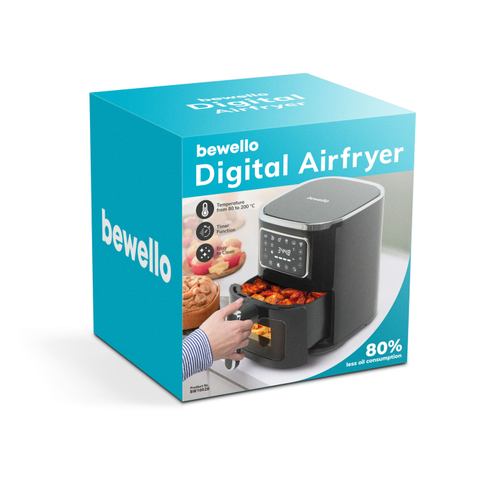 Friteuza fara ulei - Airfryer -  220-240 V - 1450W - 5 L - buton tactil [3]