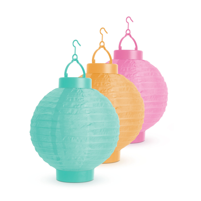 Garden of Eden - Lampion solar cu LED 3 culori, alb rece 21 cm [1]