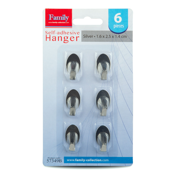 Gârlige autoadezive - oțel inoxidabil - 6 buc/pachet [1]