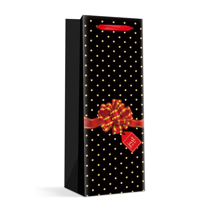 Geanta cadou sticle - hartie - 360 x 127 x 83 mm - 4 tipuri / pachet [5]