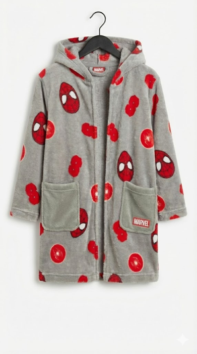 Halat pentru copii Omul Păianjen, fleece gri [2]