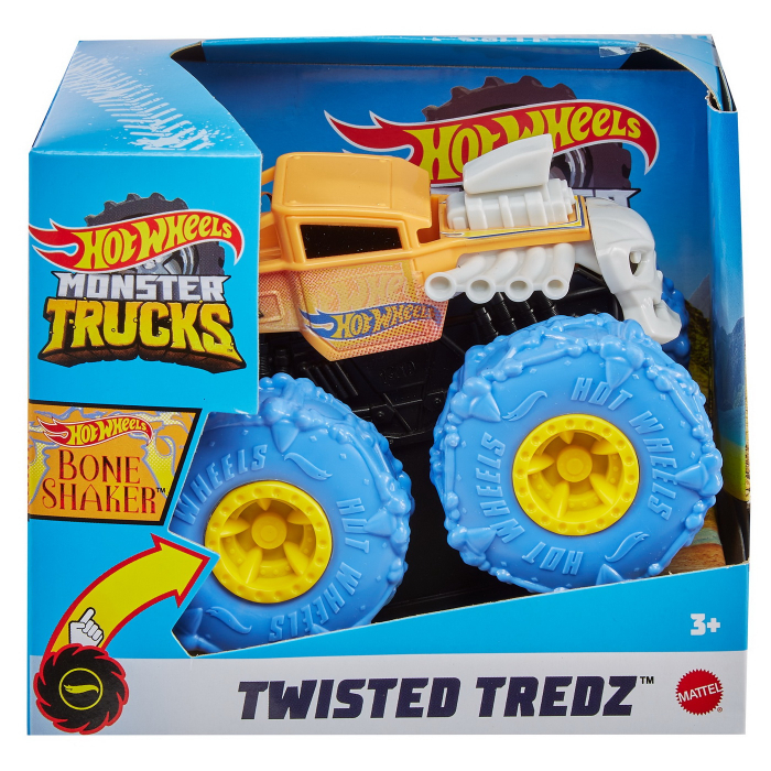 HOT WHEELS MONSTER TRUCK MASINUTA TWISTER TREDZ BONE SHAKER PORTOCALIU SCARA 1:43 [1]