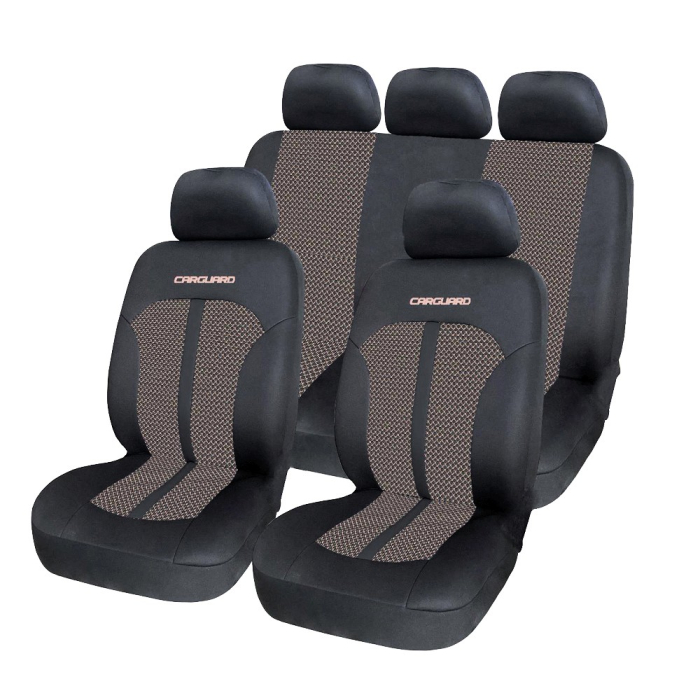 Huse universale premium pentru scaune auto bej+negru - CARGUARD [1]