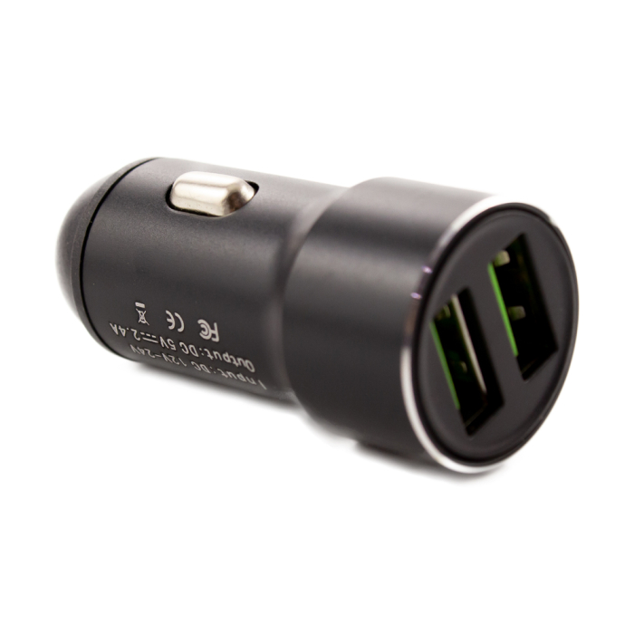 Încărcător auto USB - 2400 mA - carcasă metalică - Carguard [1]