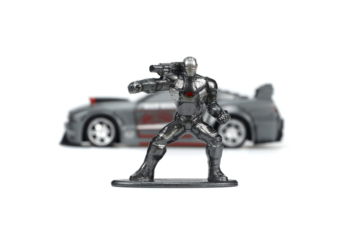 JADA MARVEL MASINUTA METALICA FORD MUSTANG SCARA 1:32 SI FIGURINA METALICA WAR MACHINE [5]