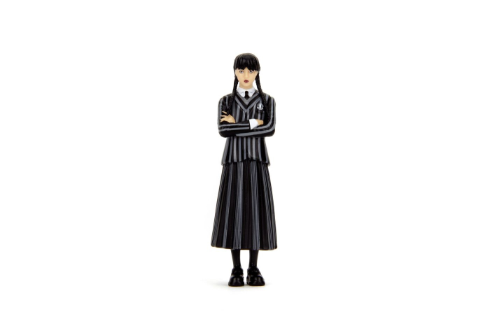 JADA WEDNESDAY SET MASINUTA METALICA VOLKSWAGEN BEETLE 1:24 SI FIGURINA METALICA WEDNESDAY 7CM [3]