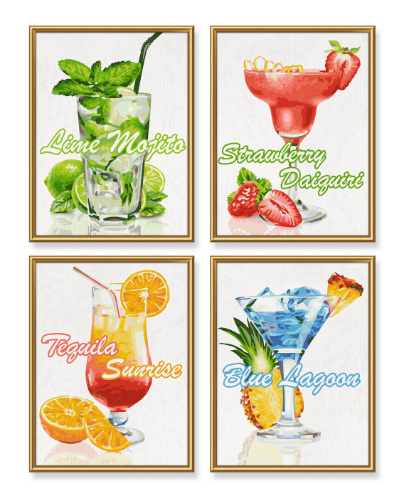 KIT PICTURA PE NUMERE SCHIPPER COCKTAIL-URI [4]