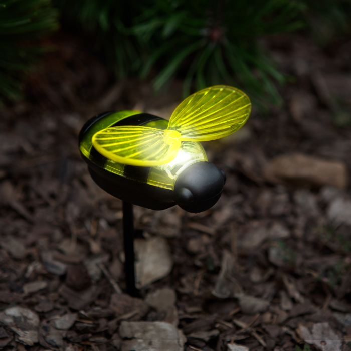 Lampă solară - albină - 8 x 6,5 x 14 cm - Led Alb [1]