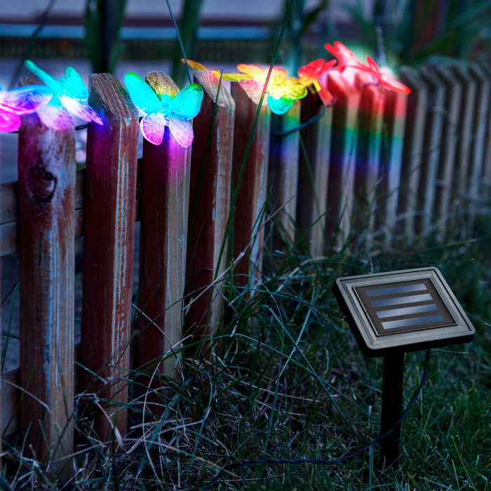 Lampă solară cu LED - fluturi - 2,9 m - 10 LED-uri colorate [2]