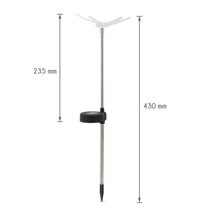 Lampa solară RGB LED - model libelulă [3]