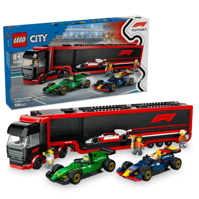 LEGO CITY CAMION F1 CU MASINILE F1 RB20 SI AMR24 60445 [8]