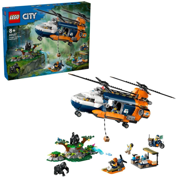 LEGO CITY ELICOPTERUL UNUI EXPLORATOR AL JUNGLEI LA TABARA DE BAZA 60437 [6]