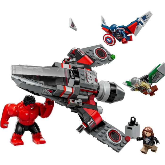 LEGO MARVEL SUPER HEROES BATALIA DINTRE CAPITANUL AMERICA SI HULK ROSU 76292 [2]