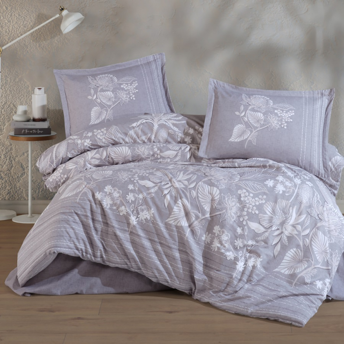 Lenjerie de pat ranforce clasy king size (nera) [1]