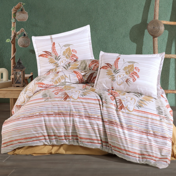 Lenjerie de pat ranforce clasy king size (oliva) [1]