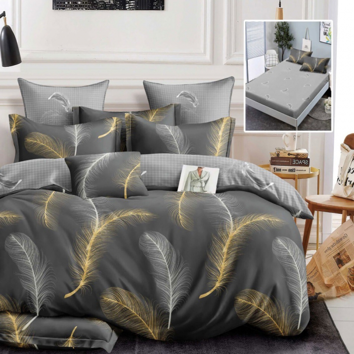 Lenjerie finet 6 piese cu husă – 160×200 și 180×200 (kimberly-vh) [1]