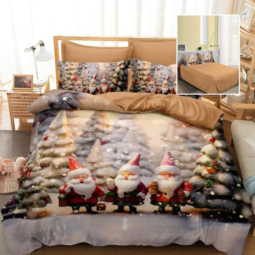 Lenjerie pat finet 3d 6 piese craciun f-xmas60 [1]