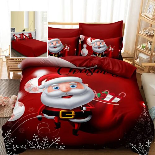 Lenjerie pat finet 3d 6 piese craciun f-xmas68 [1]