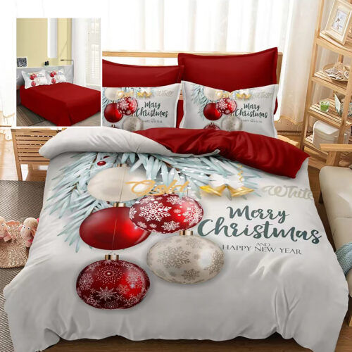 Lenjerie pat finet 3d 6 piese craciun f-xmas73 [1]