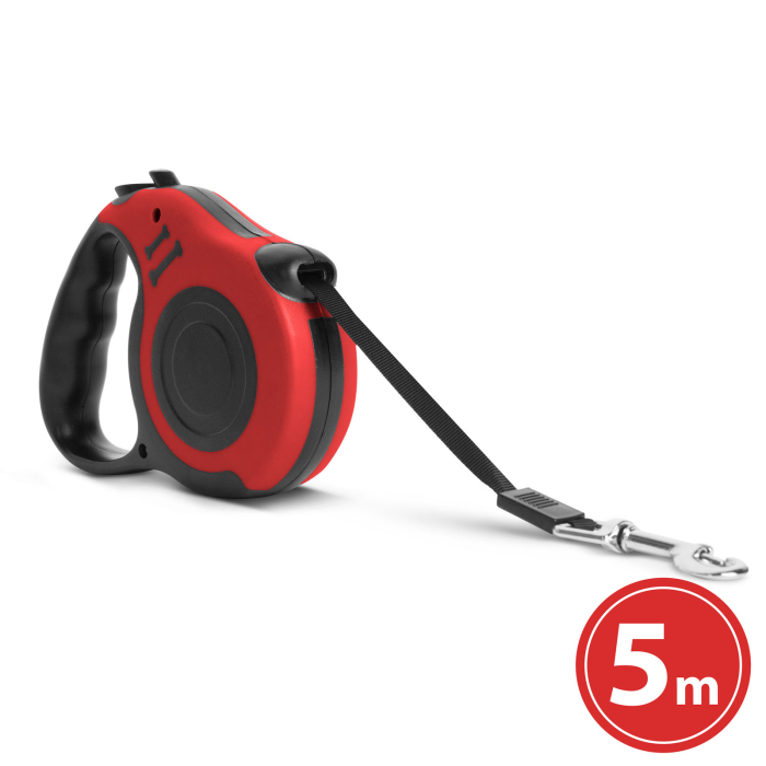 Lesă automată - 5 m - roșie [1]