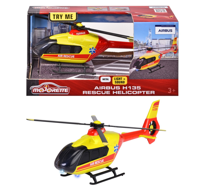 MAJORETTE ELICOPTER DE SALVARE AIRBUS H135 CU SUNETE SI LUMINI [6]
